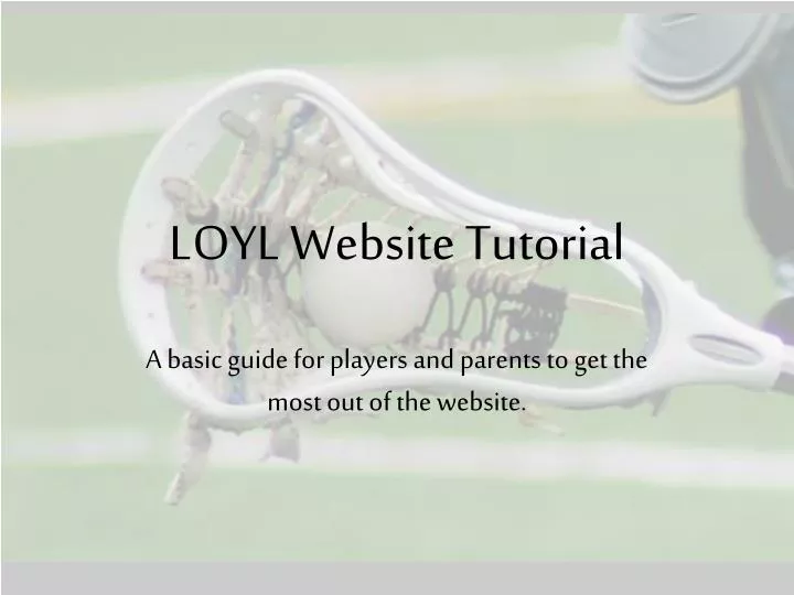 loyl website tutorial