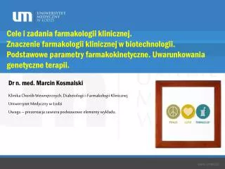 dr n med marcin kosmalski