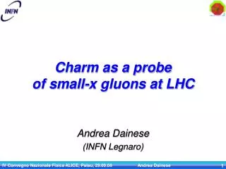 Charm as a probe of small-x gluons at LHC