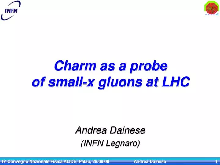 charm as a probe of small x gluons at lhc