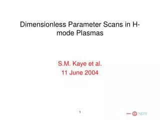 Dimensionless Parameter Scans in H-mode Plasmas