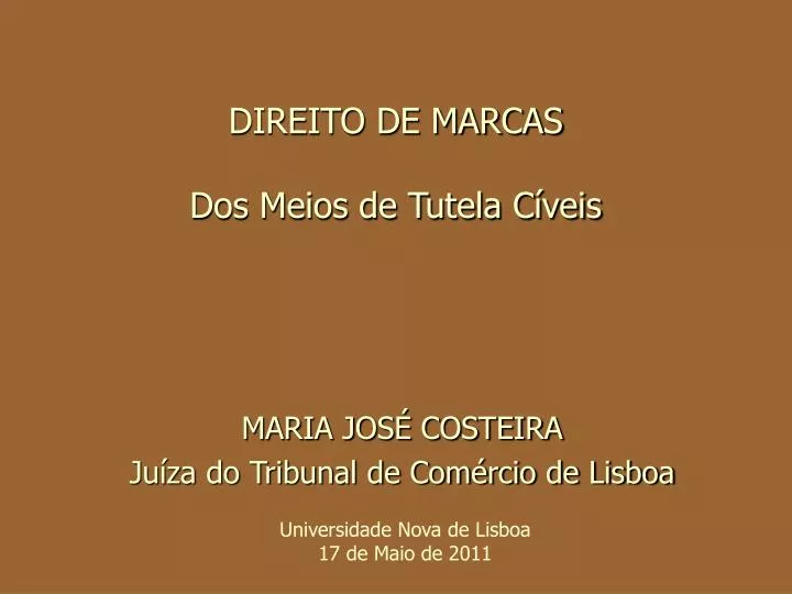 direito de marcas dos meios de tutela c veis