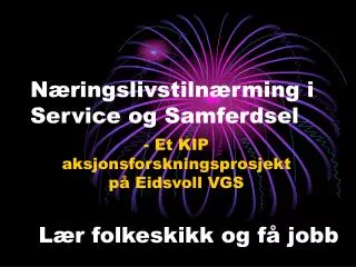 n ringslivstiln rming i service og samferdsel