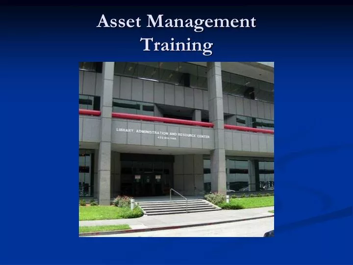 asset management training