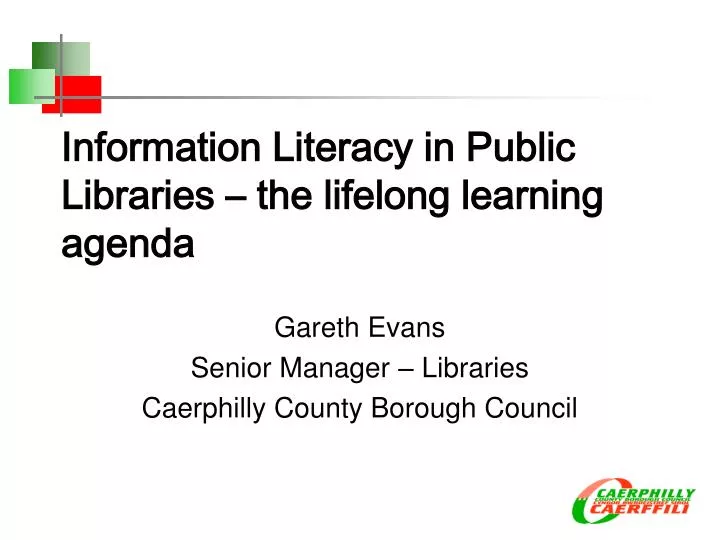 information literacy in public libraries the lifelong learning agenda