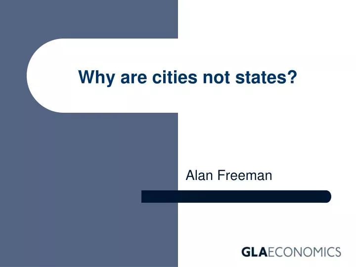 why are cities not states