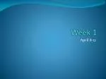 Week 1 - slide 1