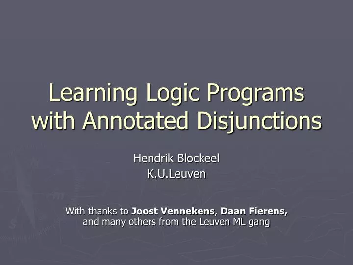 learning logic programs with annotated disjunctions