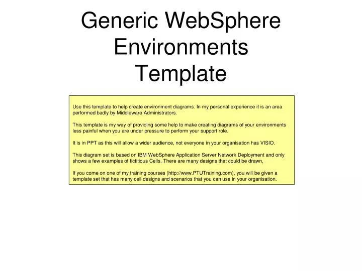 generic websphere environments template
