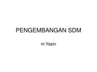 pengembangan sdm