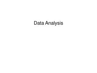 Data Analysis