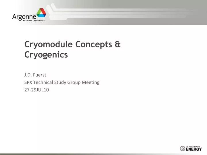 cryomodule concepts cryogenics