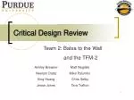 Critical Design Review - slide 1