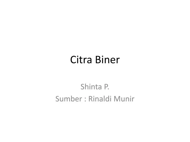 citra biner