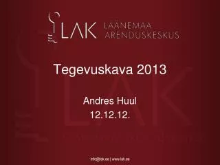 tegevuskava 2013