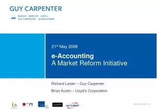 e-Accounting A Market Reform Initiative