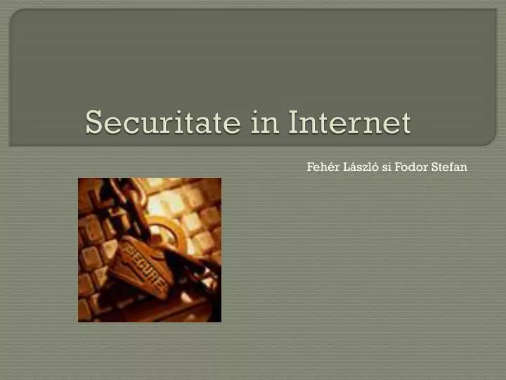 securitate in internet