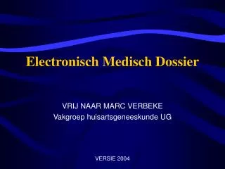 electronisch medisch dossier