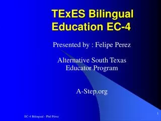 TExES Bilingual Education EC-4