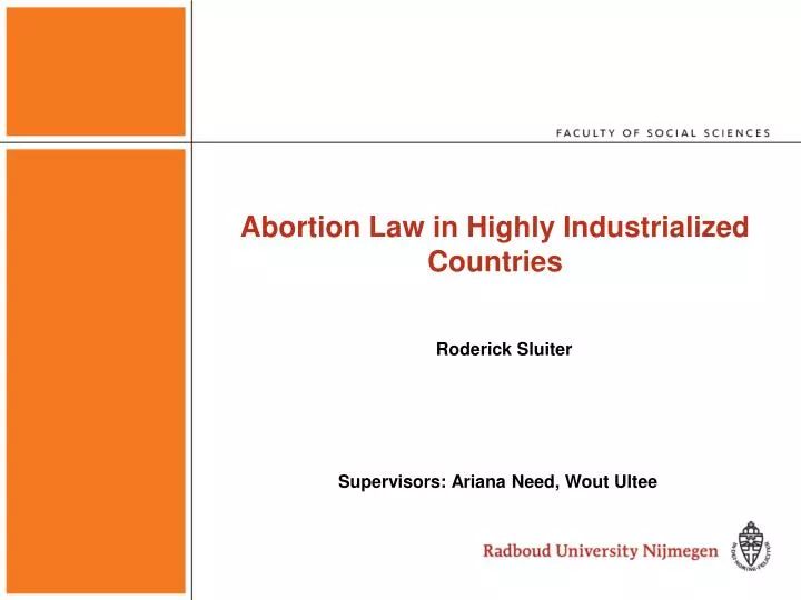 abortion law in highly industrialized countries