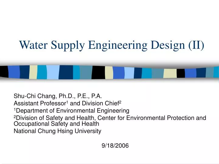 water supply engineering design ii