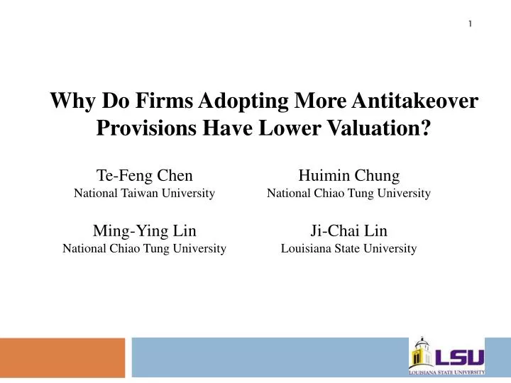 why do firms adopting more antitakeover provisions have lower valuation