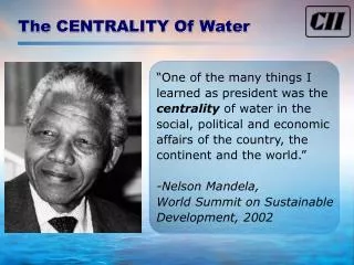 The CENTRALITY Of Water