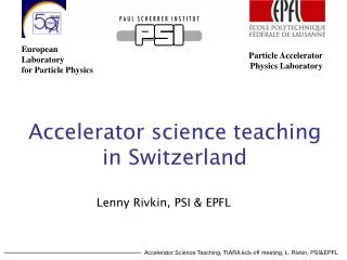 Accelerator science teaching in Switzerland