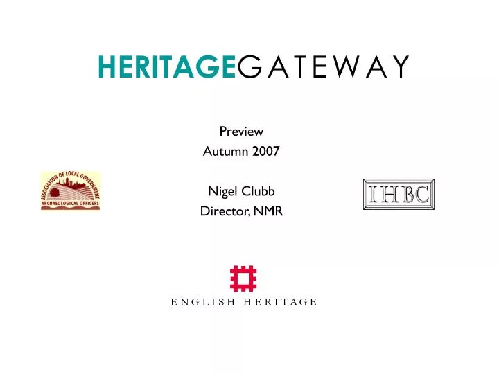 heritage g a t e w a y