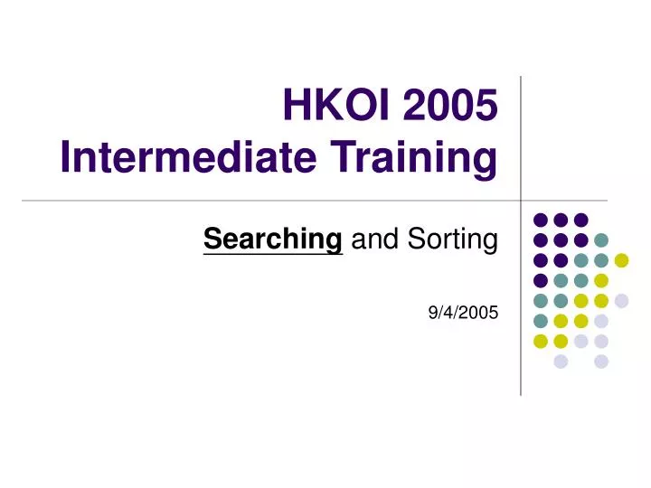hkoi 2005 intermediate training