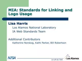 MIA: Standards for Linking and Logo Usage