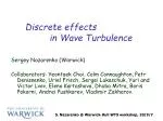 Understanding Wave Turbulence: Discrete Effects & Drift Waves in Plasma - slide 1