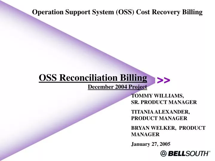 operation support system oss cost recovery billing