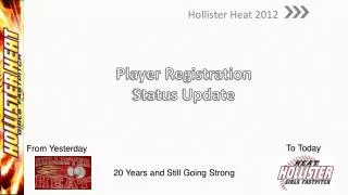 Player Registration Status Update