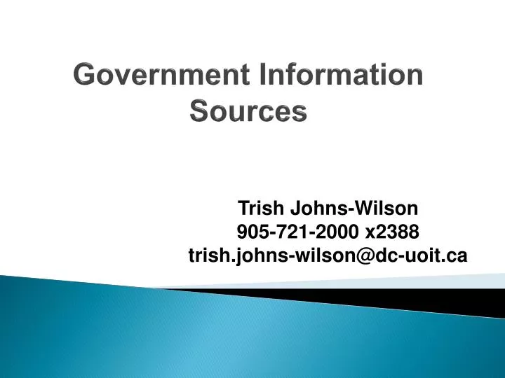 government information sources