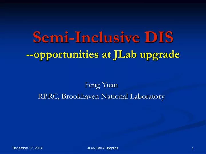semi inclusive dis opportunities at jlab upgrade