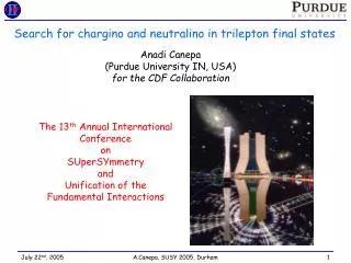 Search for chargino and neutralino in trilepton final states