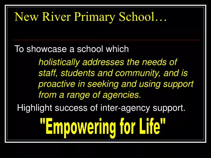 new river primary school