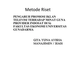 metode riset