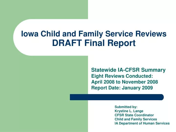 iowa child and family service reviews draft final report