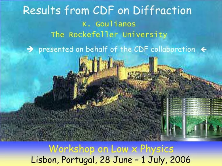 results from cdf on diffraction