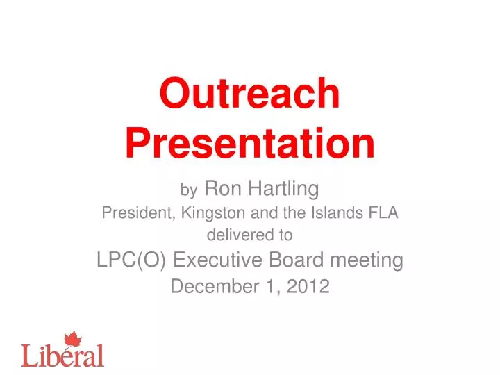 outreach presentation