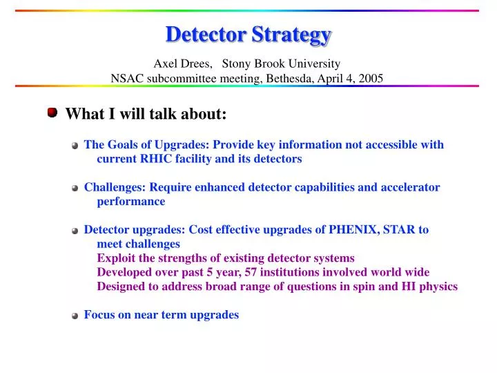 detector strategy