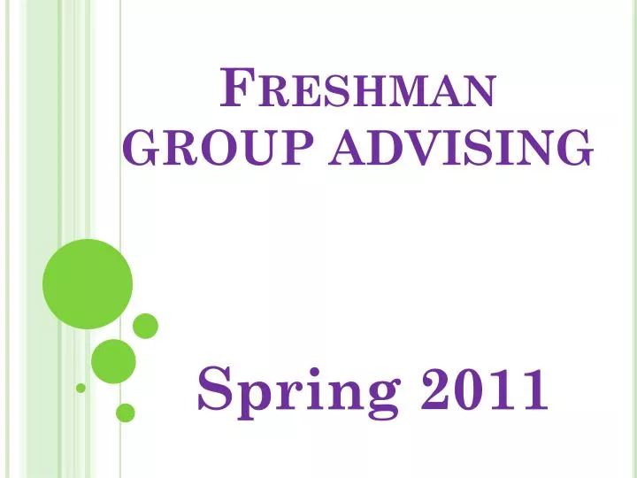 freshman group advising