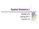 Spatial Statistics I - slide 1