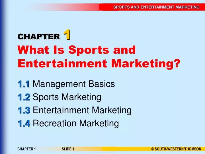 chapter 1 what is sports and entertainment marketing