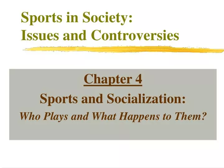 sports in society issues and controversies