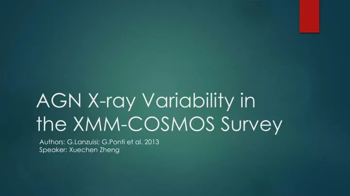 agn x ray variability in the xmm cosmos survey