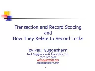 About Paul Guggenheim &amp; Associates