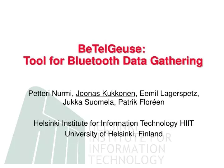 betelgeuse tool for bluetooth data gathering